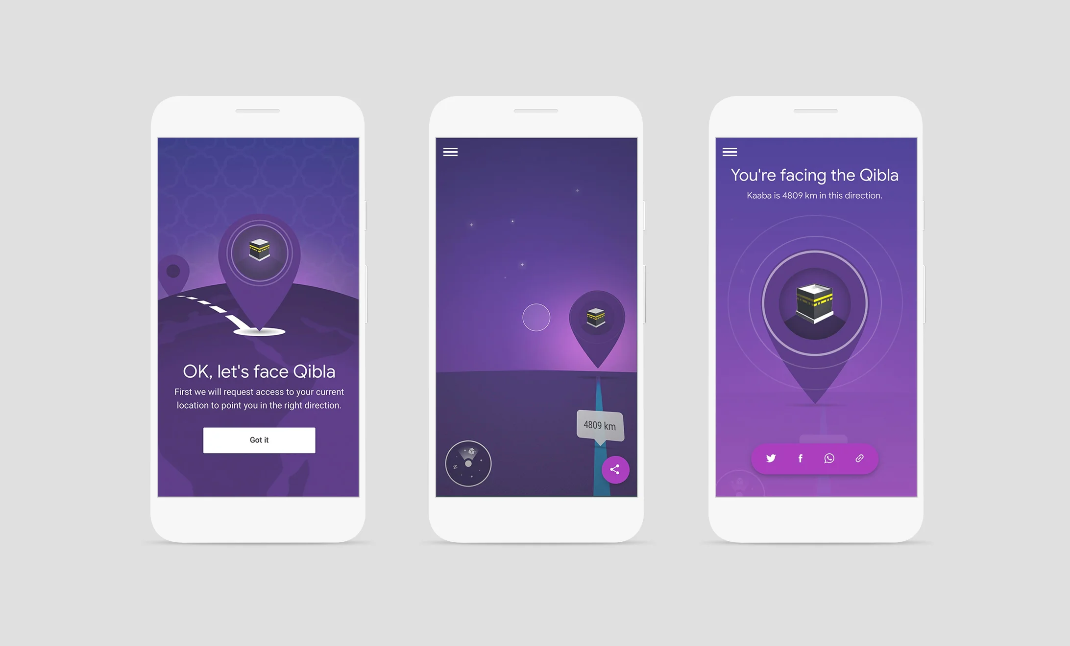Qibla Finder — Mobile